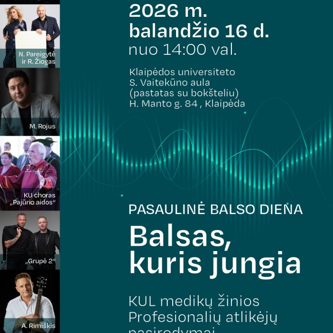 Unikaliame KUL renginyje apie balsą susitiks medikai ir scenos profesionalai