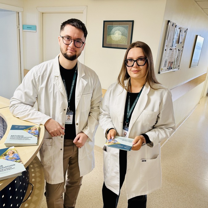  KUL Neurologijos klinikos gydytojaiTomas Šarnauskas ir Laura Norkutė.